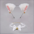 Cat Ear Headband Bell Necklet Set