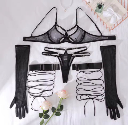 Black Enigma Lingerie Set