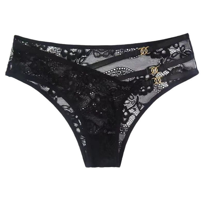 Sexy Lace Mesh Crossbody Low Waist Women's Underwear