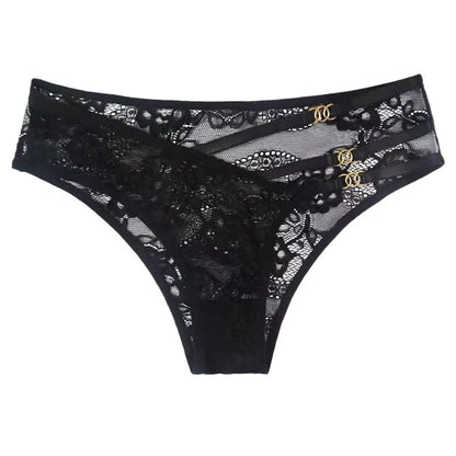 Sexy Lace Mesh Crossbody Low Waist Women's Underwear
