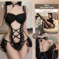 Lace Maid Costume See-through Free Sexy Lingerie