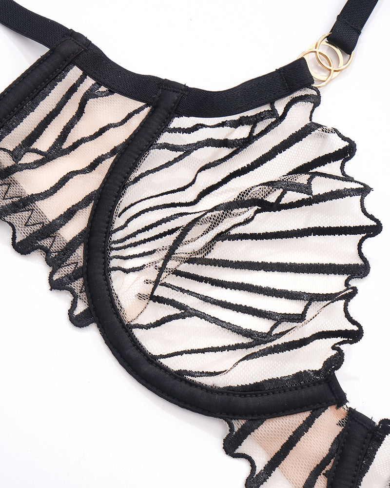 Thin Embroidered Bra and Panty 2 Sets