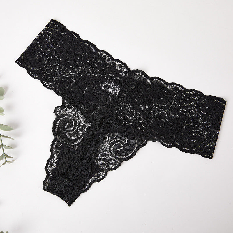 Sexy Seamless Lace See-through Women's Underwear Thong