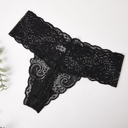 Sexy Seamless Lace See-through Women's Underwear Thong