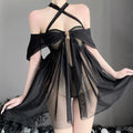 Sexy Sleeveless Lace See-through Nightgown