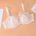 Plus-Size Lace Bra with Adjustable Cups for Large Breasts