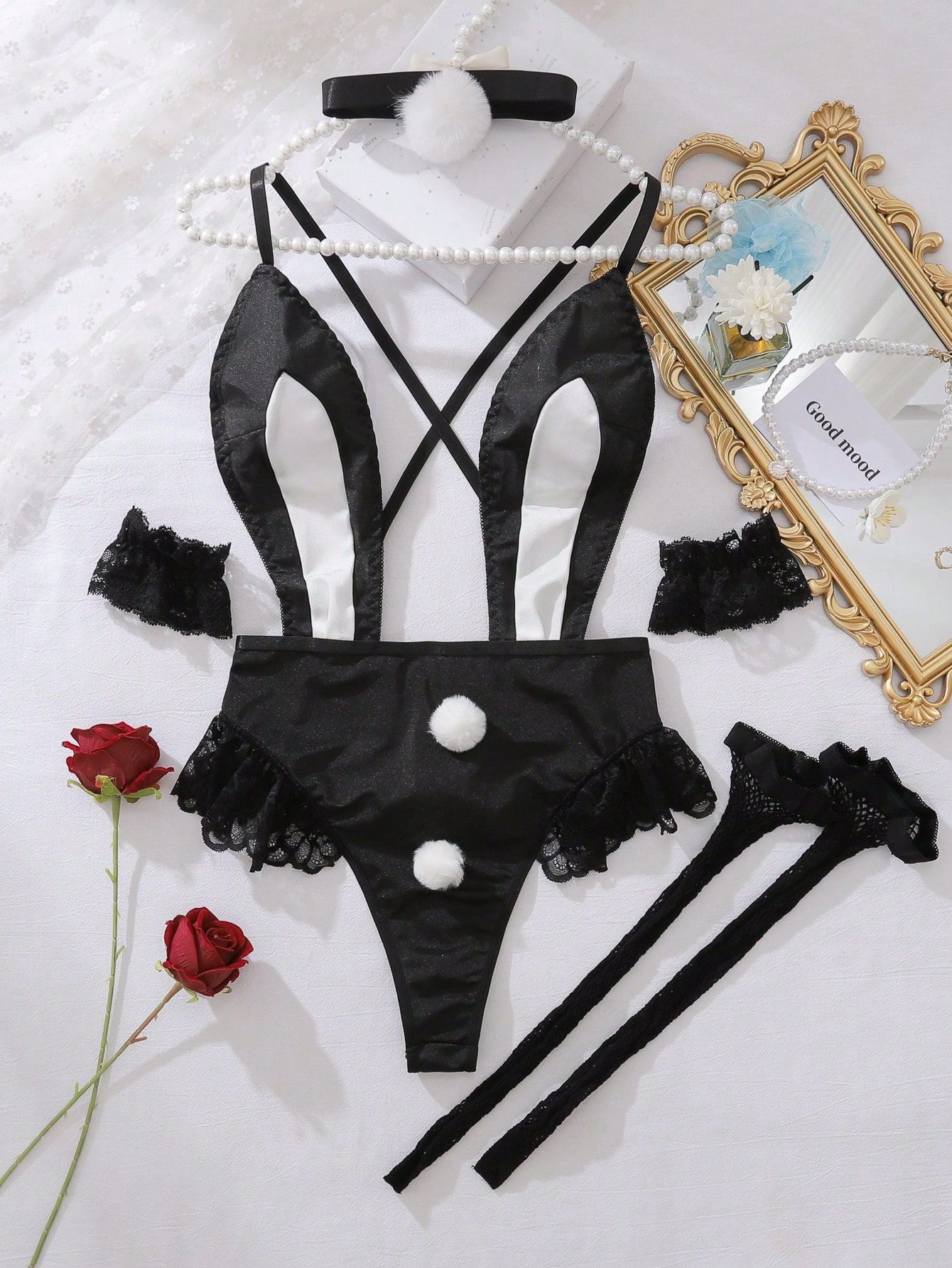 Bunny Girl Lace Cosplay Lingerie Set