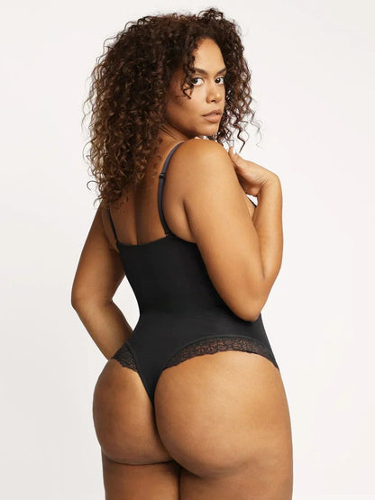 Noé Bodysuit with Deep V-Neck