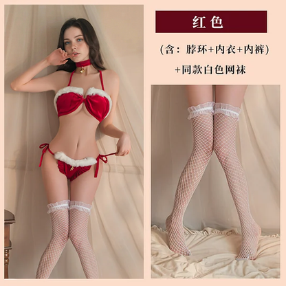 Christmas Plush Lingerie Set