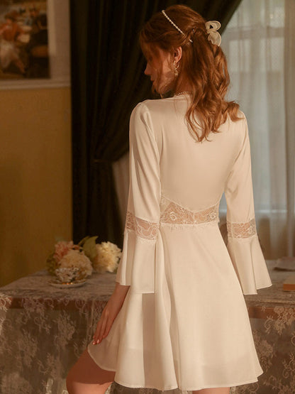 Sexy Sweet Lace Cardigan Sleepwear Robe