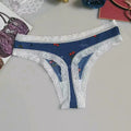 Sexy Seamless Silk Printed Women's Underwear Thong