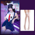 with white thigh-high stockings