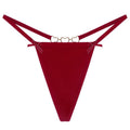 Sexy Love Heart Chain Bowknot Low Waist Seamless Women's Thong