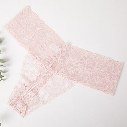 Sexy Seamless Lace See-through Women's Underwear Thong