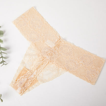 Sexy Seamless Lace See-through Women's Underwear Thong
