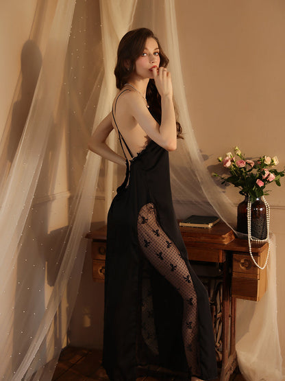 Summer Long Lace Sexy Nightgown Dress
