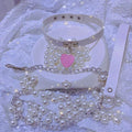 Love Chain Collar with Hand Holding Rope Chain
