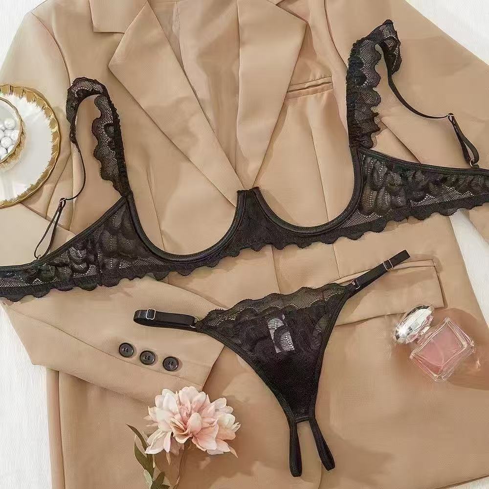 See-through Lace Sexy Bra Set