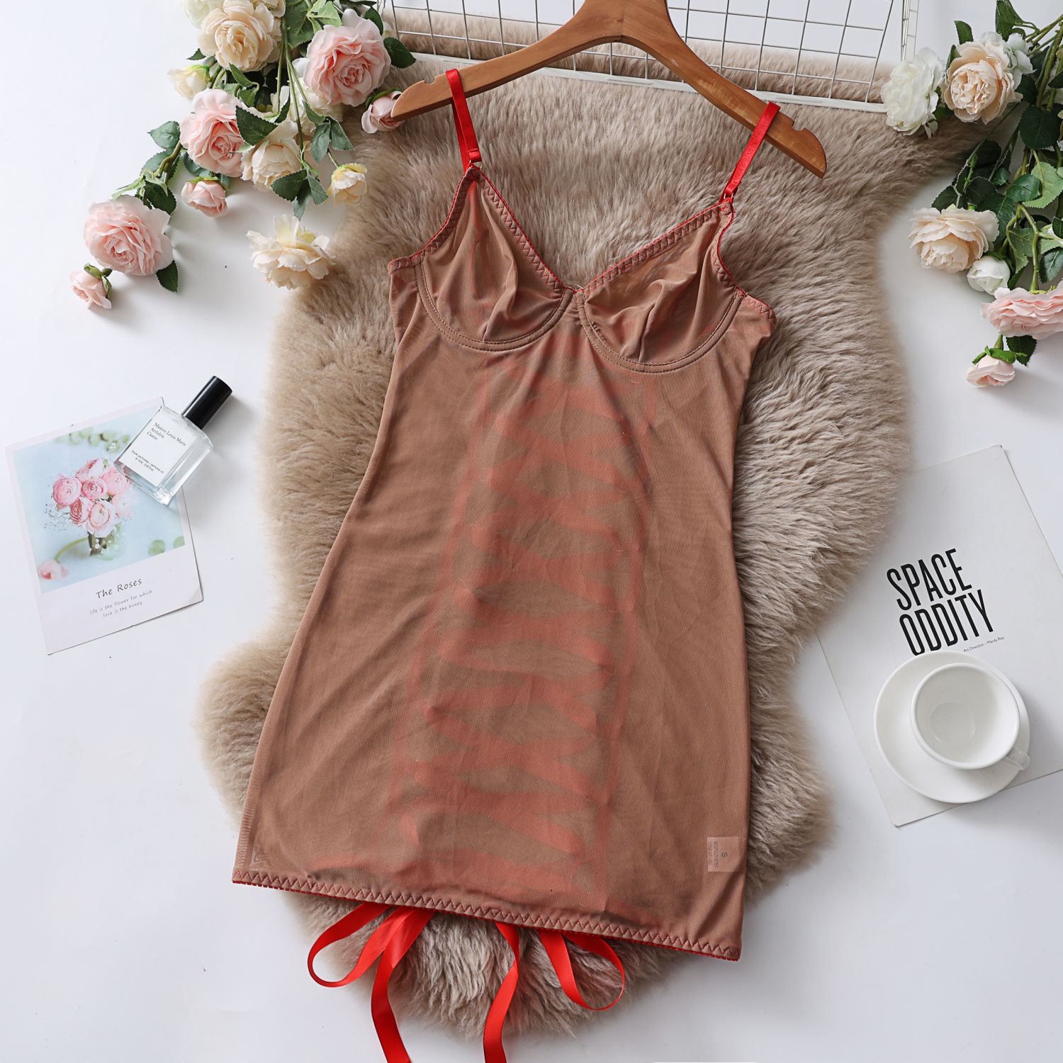 Mesh Sexy Suspenders Transparent Lace Sexy Lingerie Temptation Jumpsuit