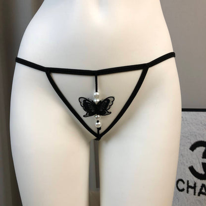 Butterfly Pearl Sheer Lingerie Set with Tutu Skirt
